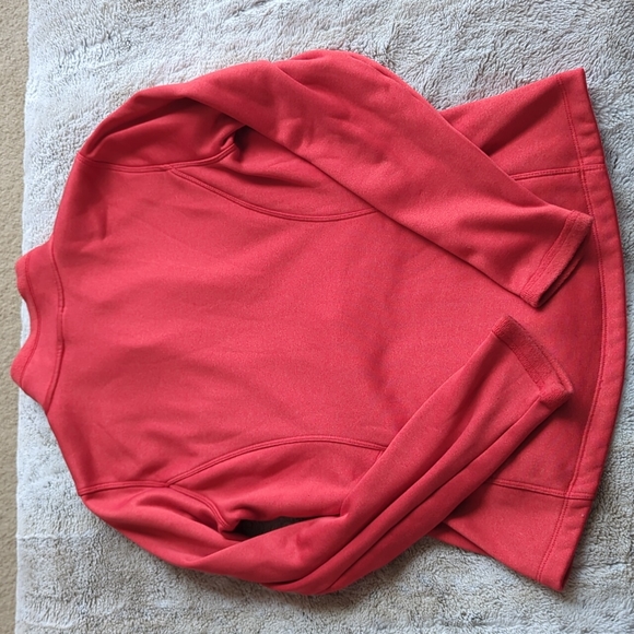 The North Face Red Orange Full Zip Fitted Active Sweatshirt Size M - Picture 5 of 6